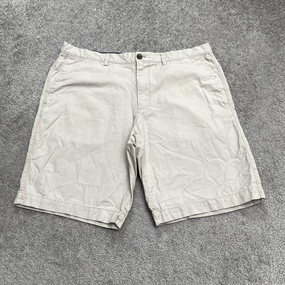 Banana Republic Fresh Praline City Chino Khaki Shorts Mens 10" 36 Beige Casual
